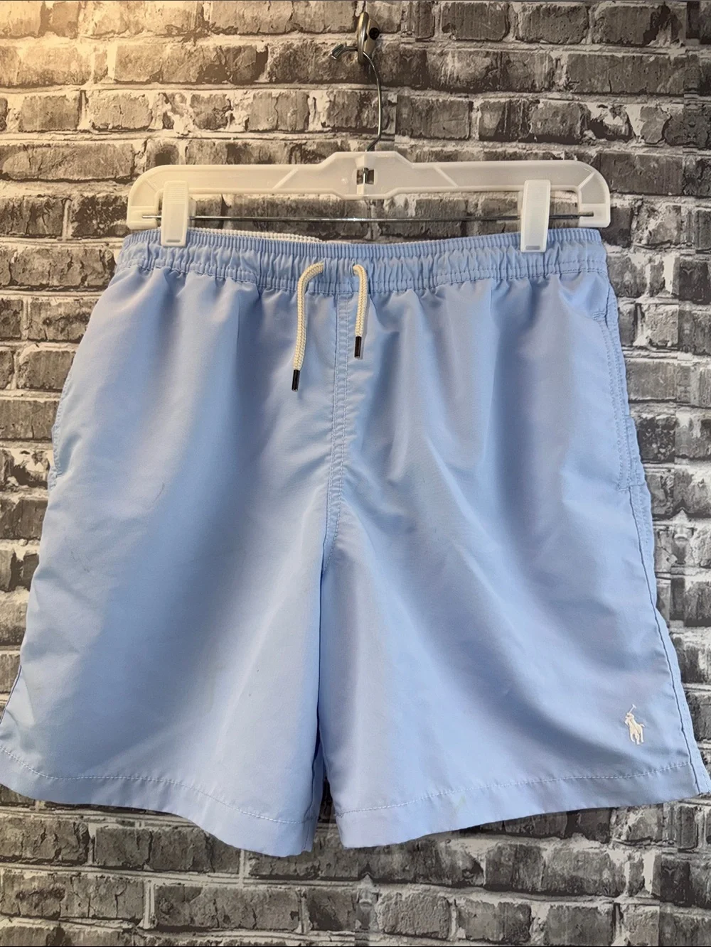 Polo by Ralph Lauren Powder Blue Elastic Waist Swim Trunks